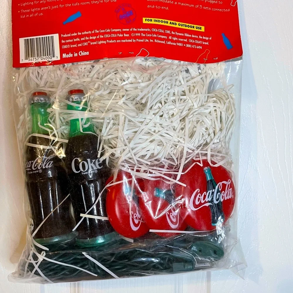 NWT 1999 Coca-Cola string lights (10pc) Brand new! Vintage pop art